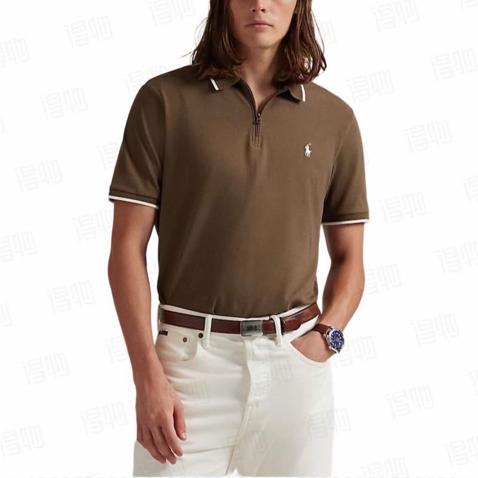POLO Ralph Lauren夏季經典半拉鍊Polo衫-細節圖5