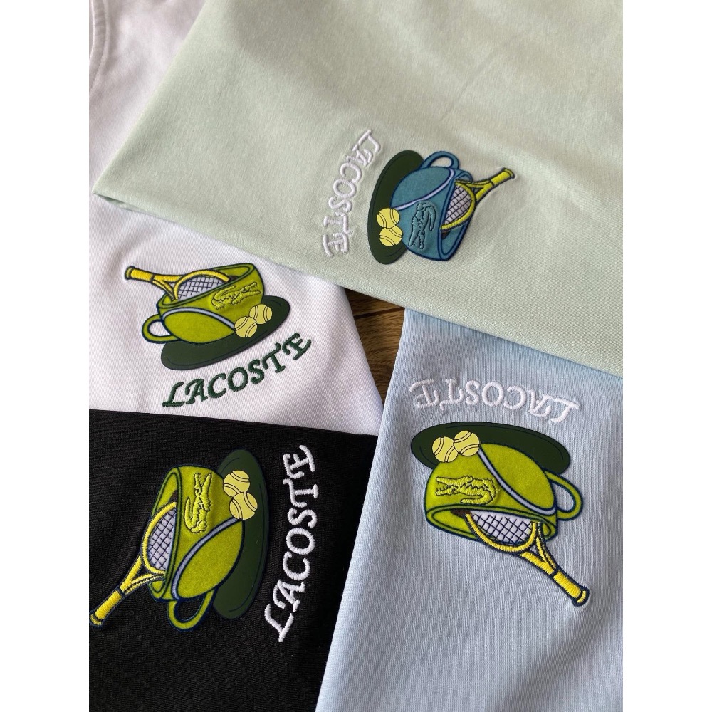2026夏季新款趣味簡約LOGO短袖圓領雲感T恤男女同款Lacoste-細節圖4