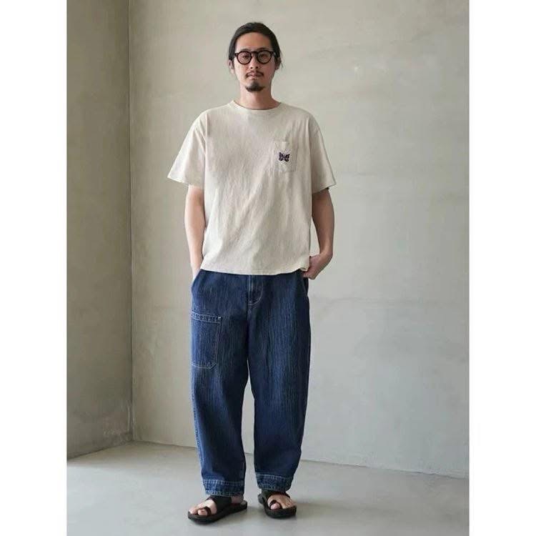 🦋日潮復古#【26ss新款】Needles 口袋蝴蝶刺繡Logo 短袖T恤 男女同款-細節圖5