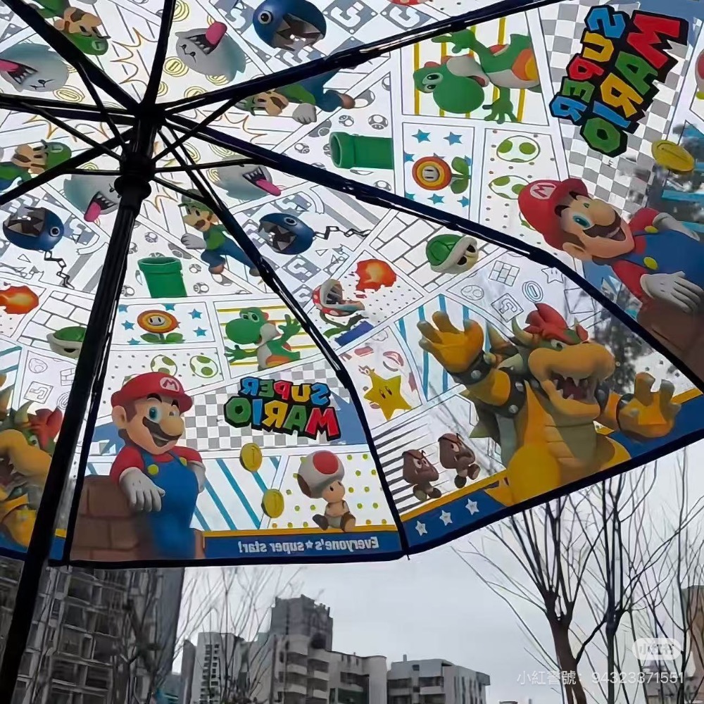 瑪利歐透明雨傘：雨天也能可愛出街-細節圖4