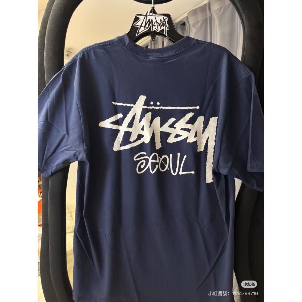 Stussy首爾城市限定字母印花短袖男女同款-細節圖4