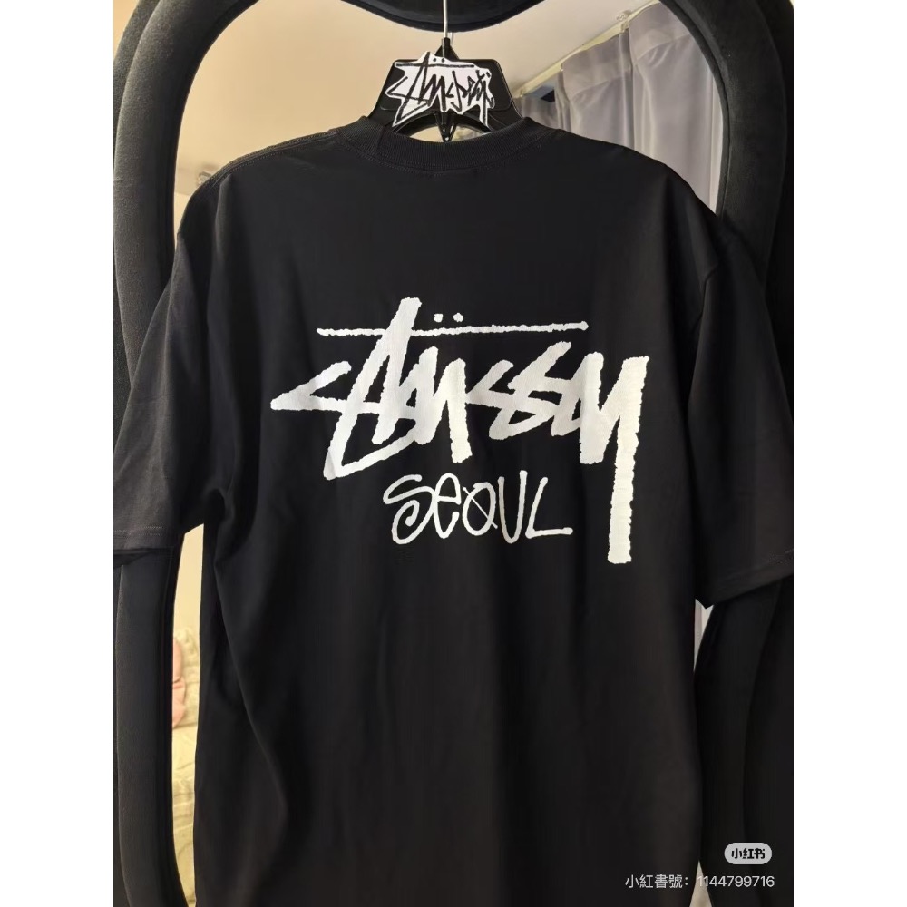 Stussy首爾城市限定字母印花短袖男女同款-細節圖5