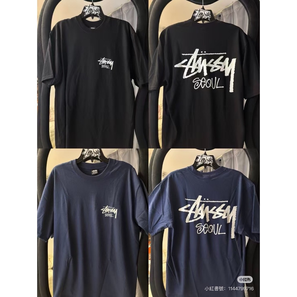Stussy首爾城市限定字母印花短袖男女同款-細節圖6