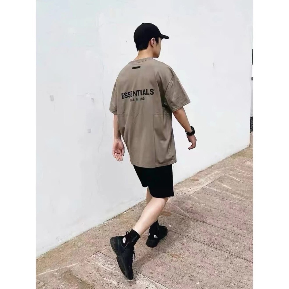 618特惠福利#【經典爆款】FOG 復線 ESSENTIALS 硅膠    字母 Logo 短袖T恤 男女同款-細節圖2