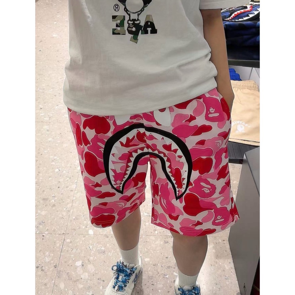 Bape26SS經典迷彩鯊魚短褲-細節圖4
