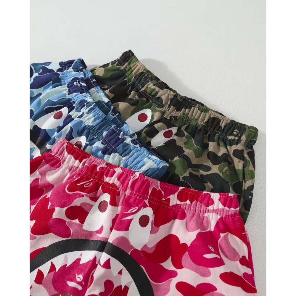 Bape26SS經典迷彩鯊魚短褲-細節圖6
