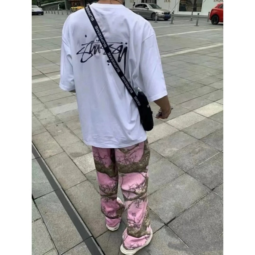 Stussy 液態水銀  Logo棉短袖T恤 男女同款-細節圖5