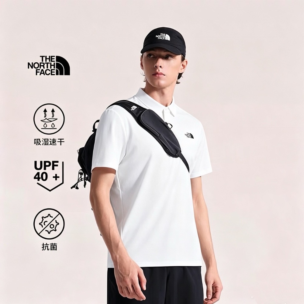 今年夏天很少他們家的直接福利到底 TNF polo夏季翻領𝗽𝗼𝗹𝗼衫短袖𝗧恤/男女同款.-細節圖3