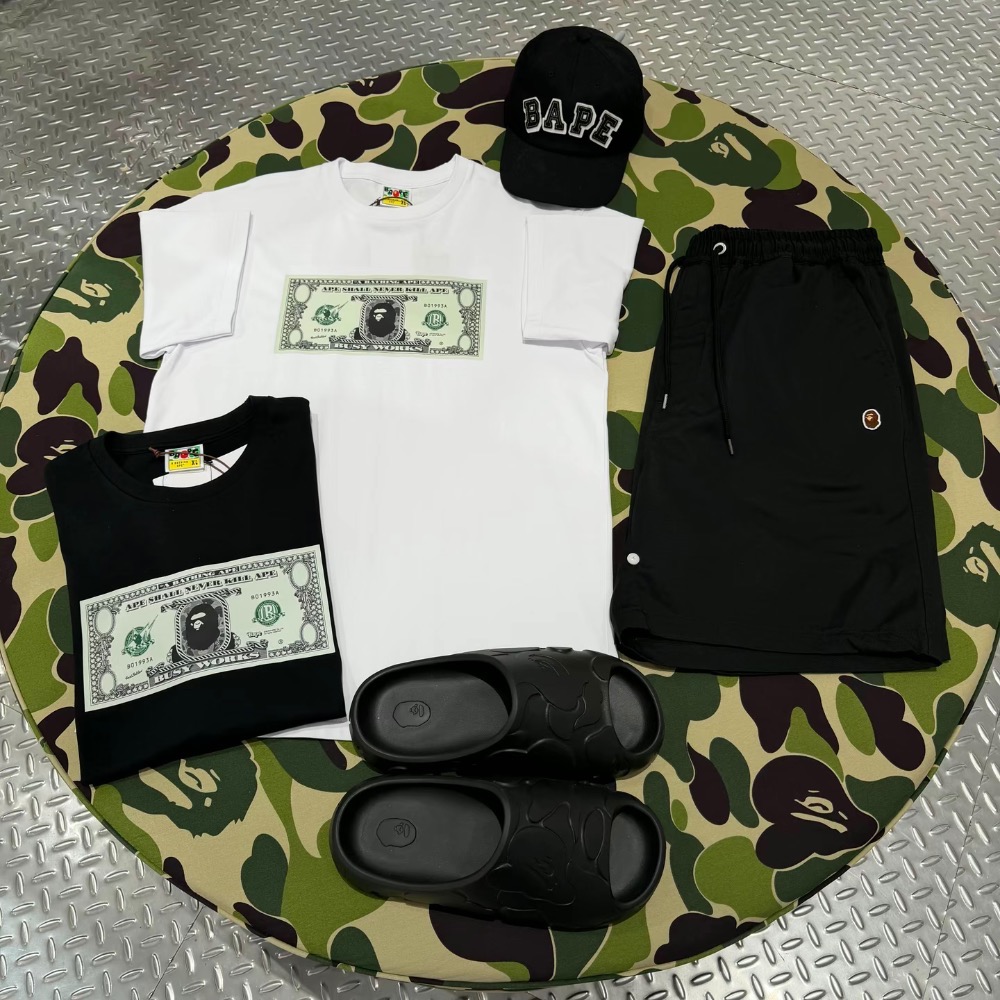 新品上新🔥BAPE浮雕男女同款一字拖鞋-細節圖6