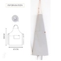 【台灣現貨 免運費】咖啡廳圍裙  圍兜 北歐風工作服 繞脖 工作服 美甲 餐廳烘焙 居家 防燙 日式 掛脖擦手圍裙-規格圖9