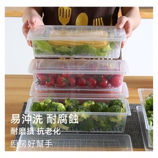 【超大容量】生鮮瀝水保鮮盒 冷凍保鮮盒 海鮮密封盒 冰箱收納盒 雙層保鮮盒 水果保鮮盒 透明保鮮盒 瀝水盒 長方形保鮮盒-細節圖8