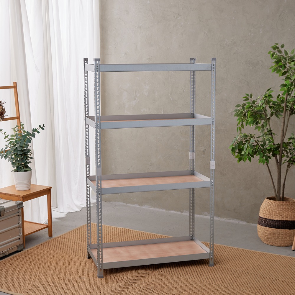 優米設計🚚台灣製 角鋼 四層免螺絲連接式角鋼架1836 四層中型 貨架 鐵架 角鋼架 收納層架 置物架-細節圖3