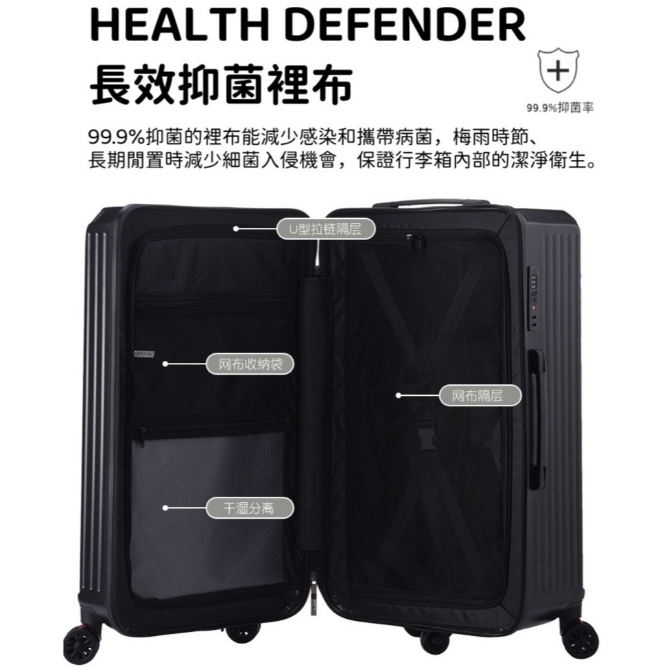 檢驗優良 贈壓縮袋 胖胖箱 行李箱 五輪煞車避震 TSA海關鎖 YKK防爆拉鏈 登機箱 拉桿箱 多功能胖胖箱-細節圖3