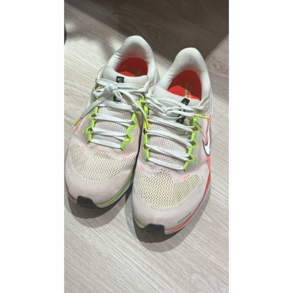 NIKE 慢跑鞋 AIR ZOOM PEGASUS 41 白彩橘 小飛馬 男生尺寸26.5-細節圖2