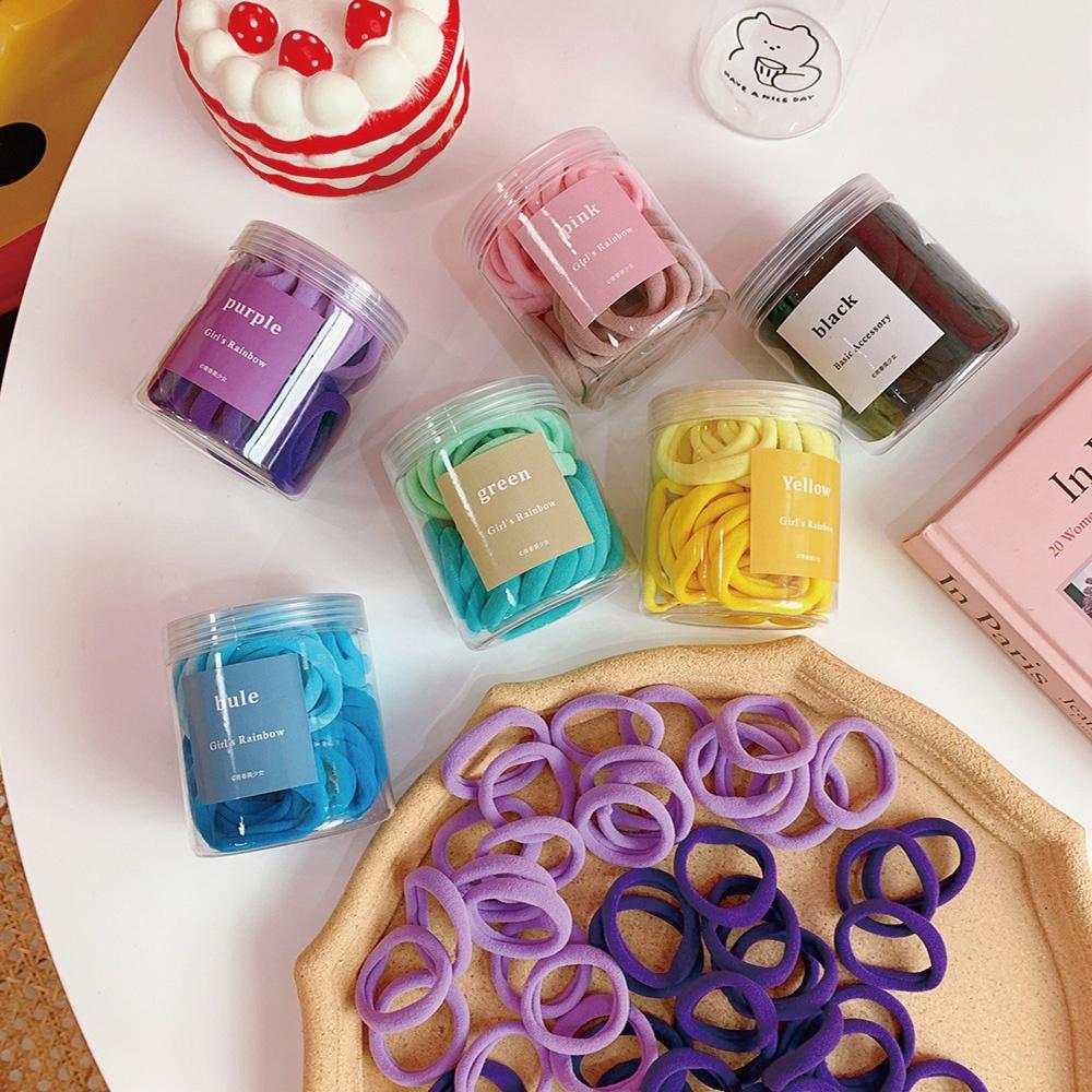 【ENJOY LIFE】 高彈力韓系髮圈 6色可選 雙拼混色 高彈力 髮束 綁馬尾 綁頭髮 韓系髮飾 彈力無痕髮圈-細節圖6