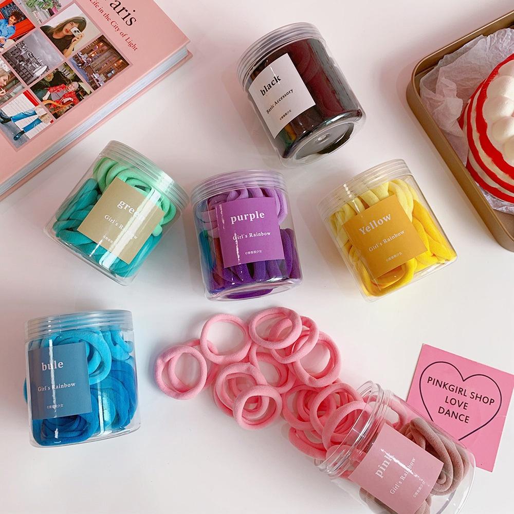【ENJOY LIFE】 高彈力韓系髮圈 6色可選 雙拼混色 高彈力 髮束 綁馬尾 綁頭髮 韓系髮飾 彈力無痕髮圈-細節圖7