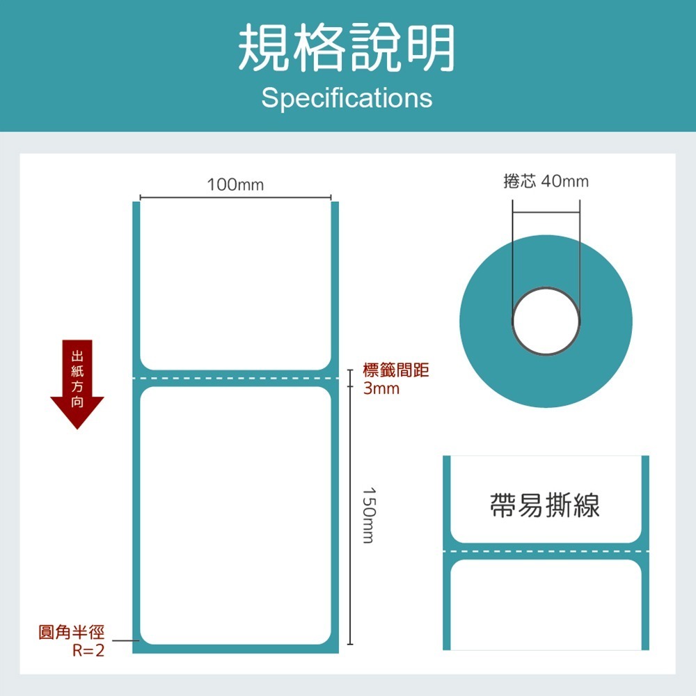 【ENJOY LIFE】三防熱感標籤紙 有撕線 (360張) 超商出貨貼紙 出貨神器 標籤貼紙 感熱紙 標籤紙 感熱-細節圖5