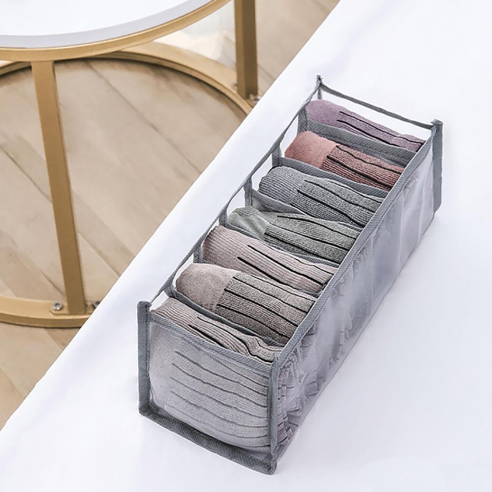 【ENJOY LIFE】網紗分隔收納盒 三款 內衣收納 內褲收納 襪子收納 配件收納 衣櫃 收納盒 收納袋 衣物收納-細節圖9