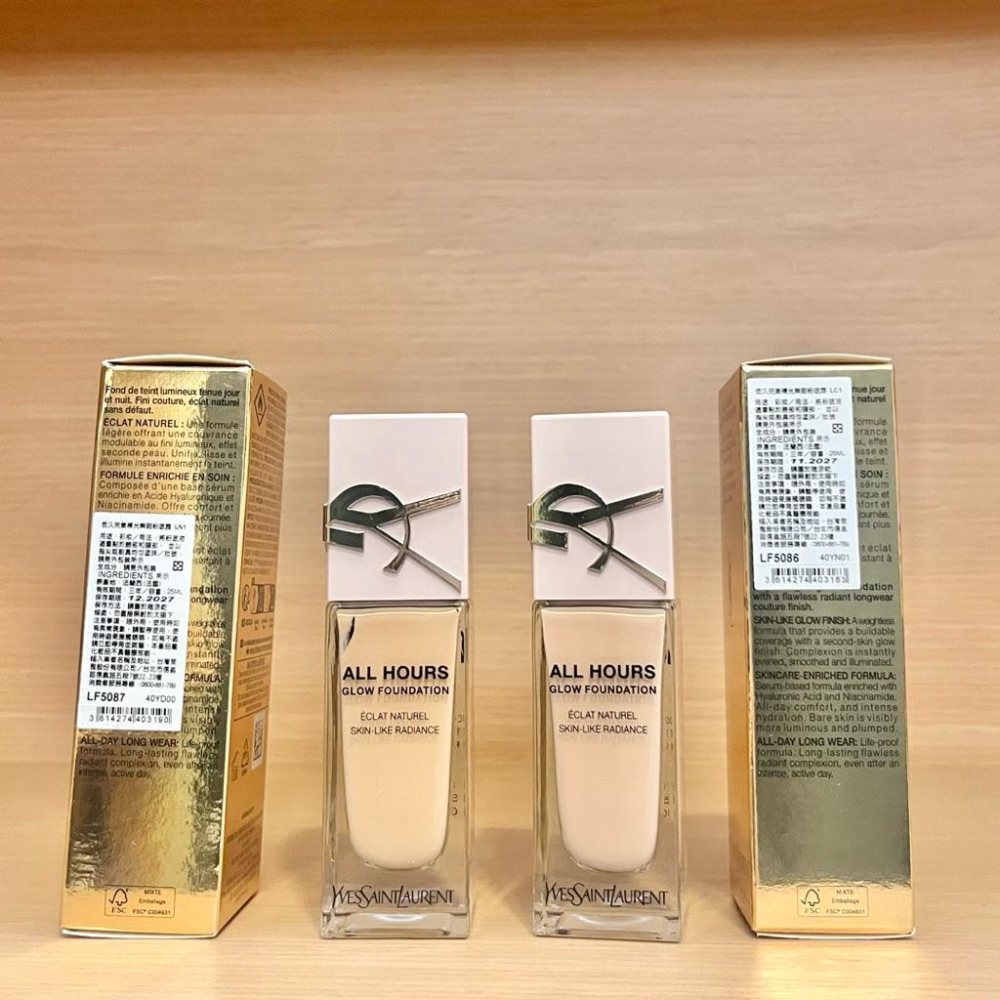 栗子美妝🌰｜新品現貨 專櫃中文標 YSL 恆久完美裸光無瑕粉底露 25ml 粉光瓶 粉瓶 聖羅蘭 #LC2 #LC1-細節圖4