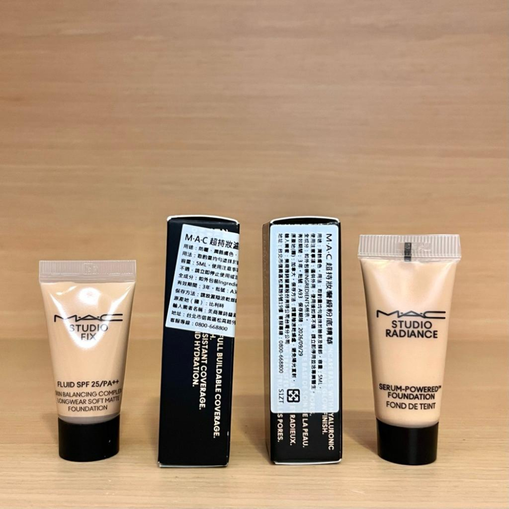栗子美妝🌰｜M.A.C 超持妝奢緞粉底精華 超持妝濾鏡粉底液 5ml #NC15 #NC11 小樣 專櫃中文標 旅行瓶-細節圖2