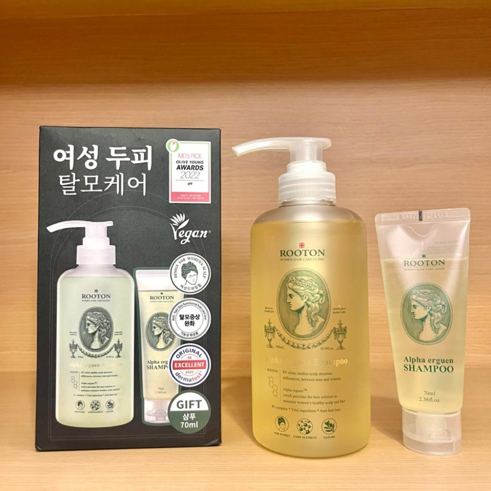 栗子美妝🌰｜台灣現貨 ROOTON 甦活植萃洗髮精 甦活植萃護髮素 500ml 70ml 免關稅 韓國 洗髮精 潤髮乳-細節圖4