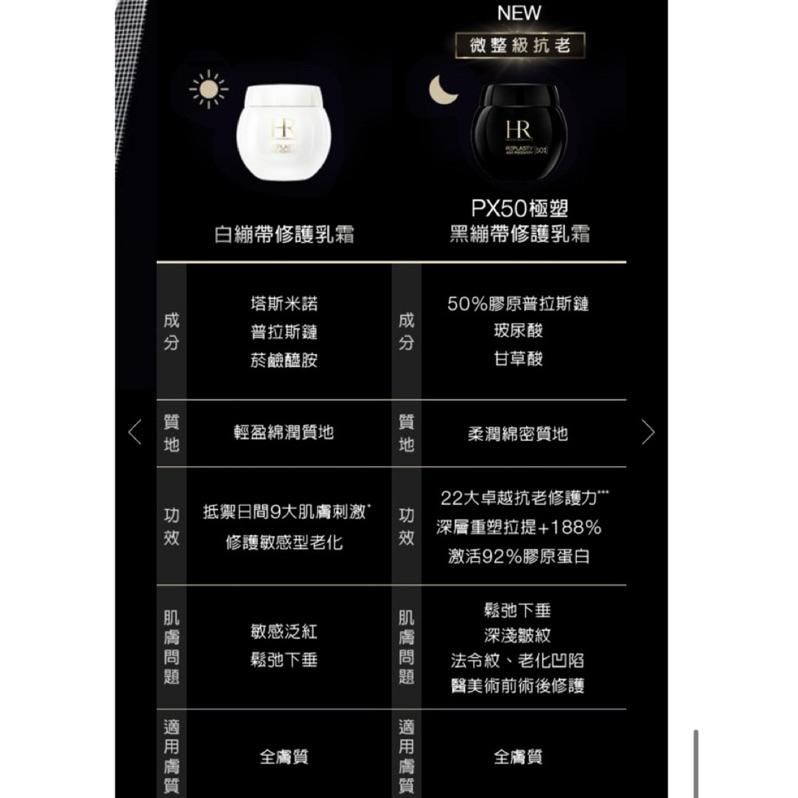 栗子美妝🌰｜HR 赫蓮娜 黑繃帶修護乳霜 白繃帶修護乳霜 1.5ml 新版 PX50極塑黑繃帶修護乳霜 試用包 電音雙波-細節圖2