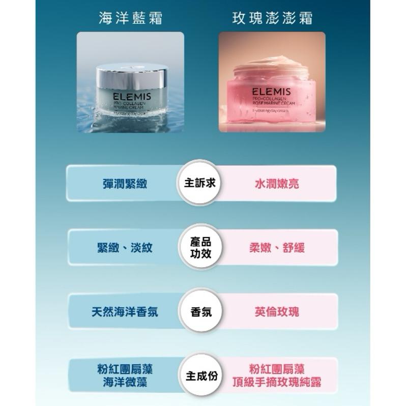 栗子美妝🌰｜ELEMIS 海洋膠原緊緻精華乳霜 海洋膠原玫瑰緊緻精華乳霜 2ml 海洋藍霜 玫瑰澎澎霜 試用包 中文標-細節圖2