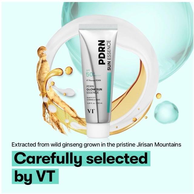 栗子美妝🌰｜台灣現貨 VT COSMETICS 素肌感防曬精華 50ml Vegan配方 防曬乳 PDRN 韓國防曬乳-細節圖2