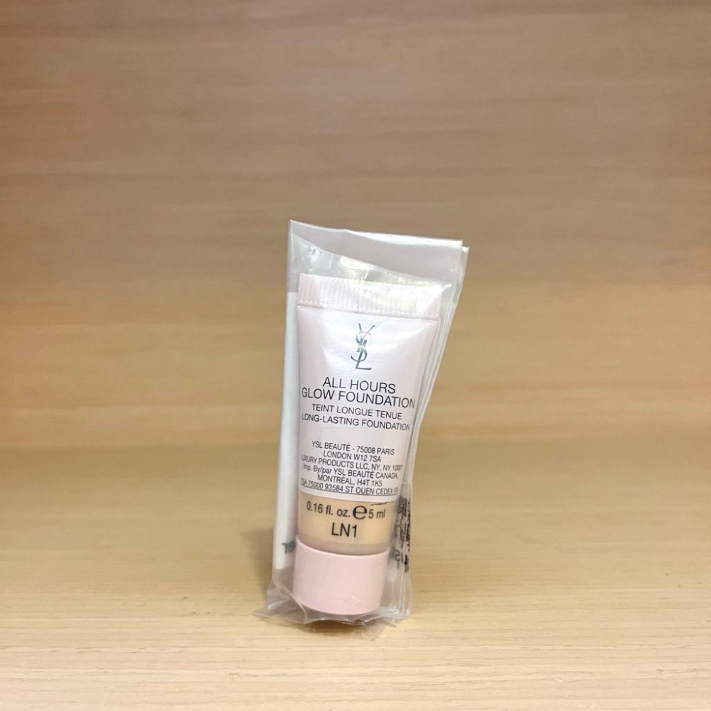 栗子美妝🌰｜新品 YSL 恆久完美裸光無瑕粉底露 5ml 粉光瓶 LC2 LN1 小樣 專櫃中文標 旅行裝 聖羅蘭-細節圖3