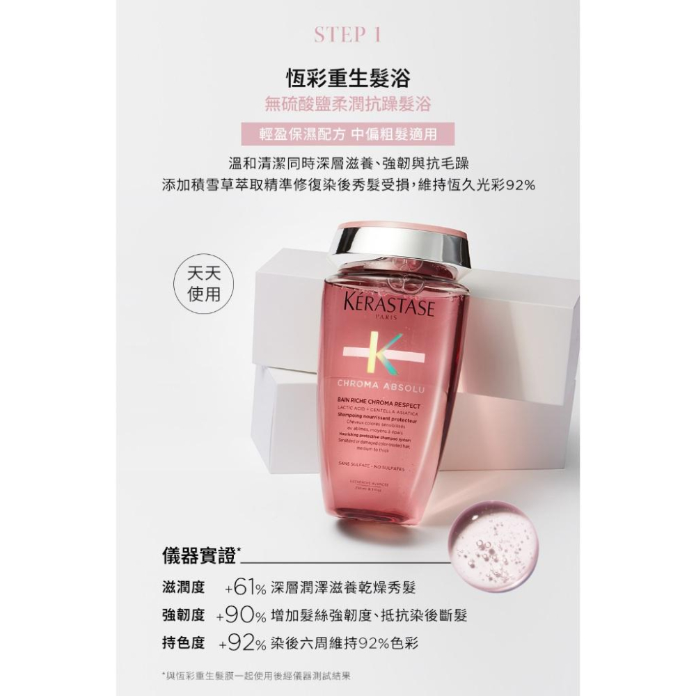 栗子美妝🌰｜巴黎卡詩 專櫃中文標 恆彩重生髮浴 80ml KERASTASE 小樣 旅行裝 試用品 洗髮精-細節圖3