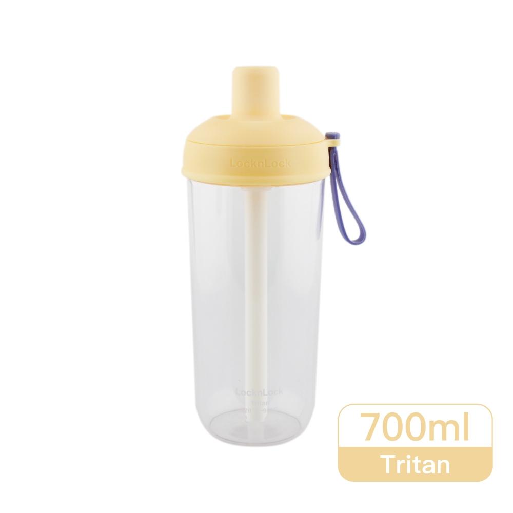栗子小舖🌰｜全新 Lock&Lock 樂扣樂扣 嚼對搖搖吸管杯700ml 蜂蜜奶油黃 ABF792MYEL-細節圖3