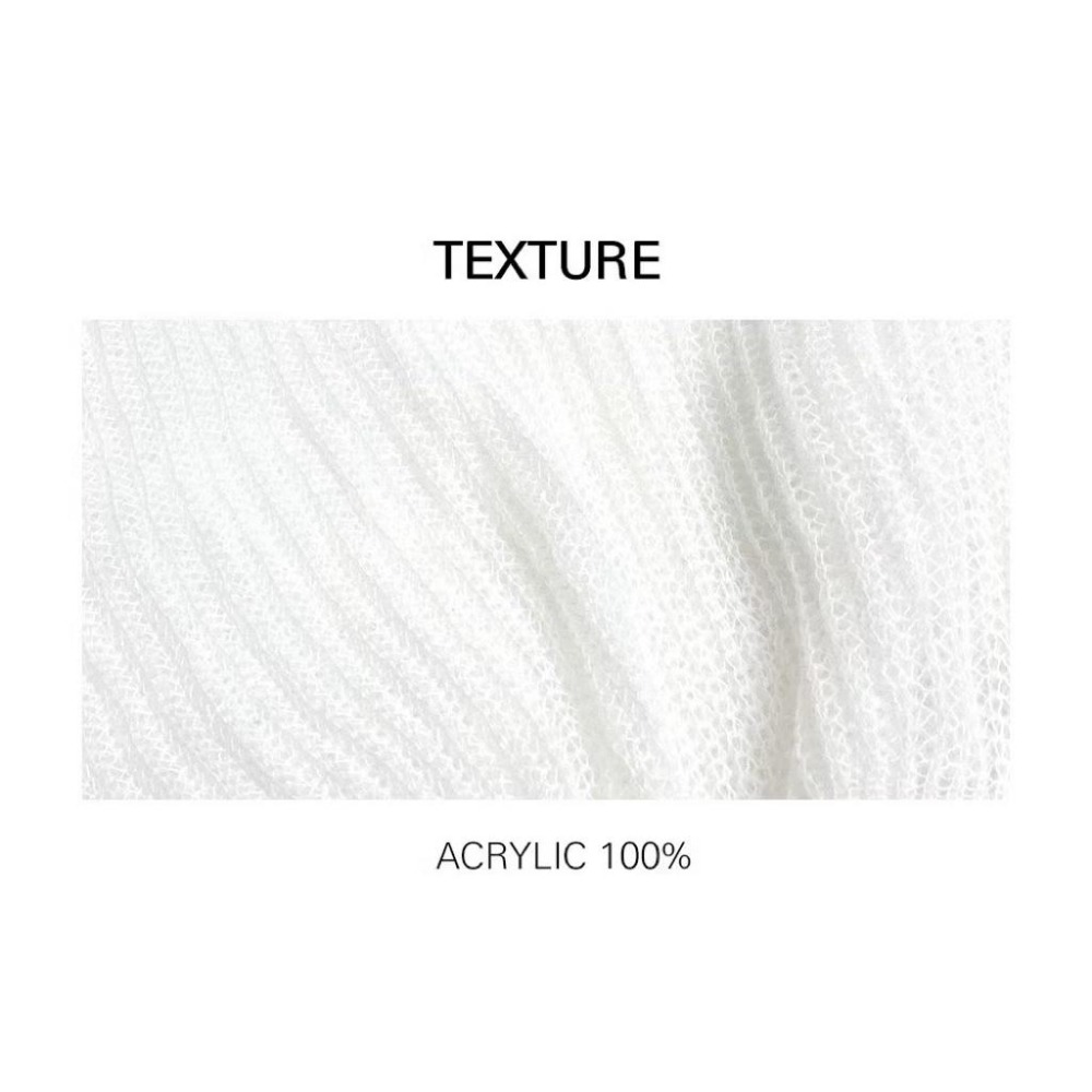 韓國 anyonemore 鏤空圓領落肩寬鬆針織上衣-細節圖3