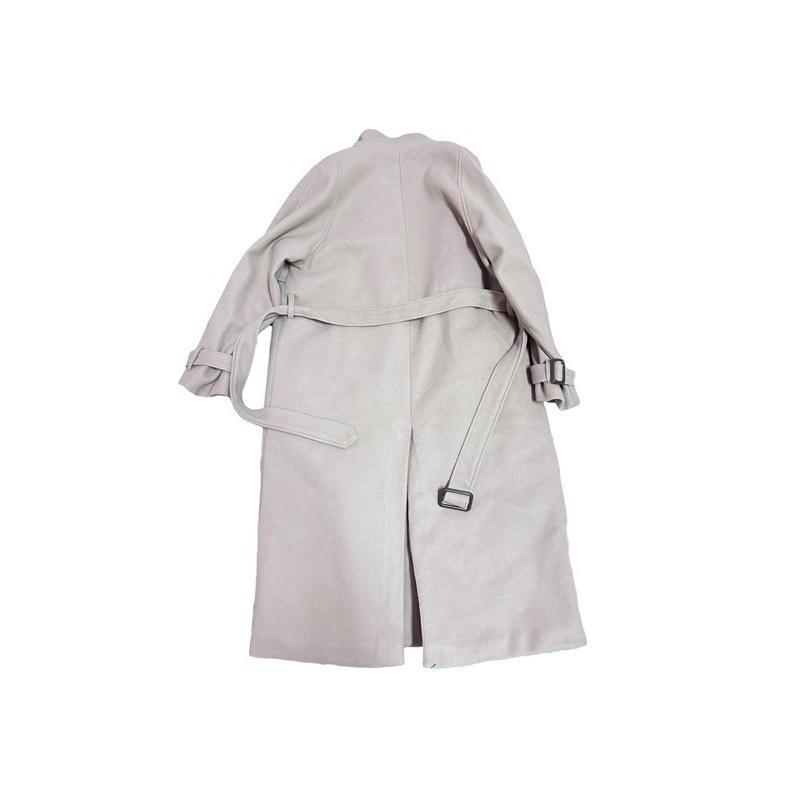 (二手)Dejou長版綁帶大衣-細節圖2