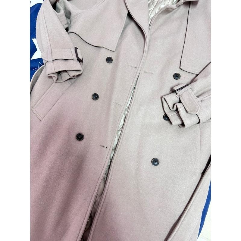 (二手)Dejou長版綁帶大衣-細節圖3