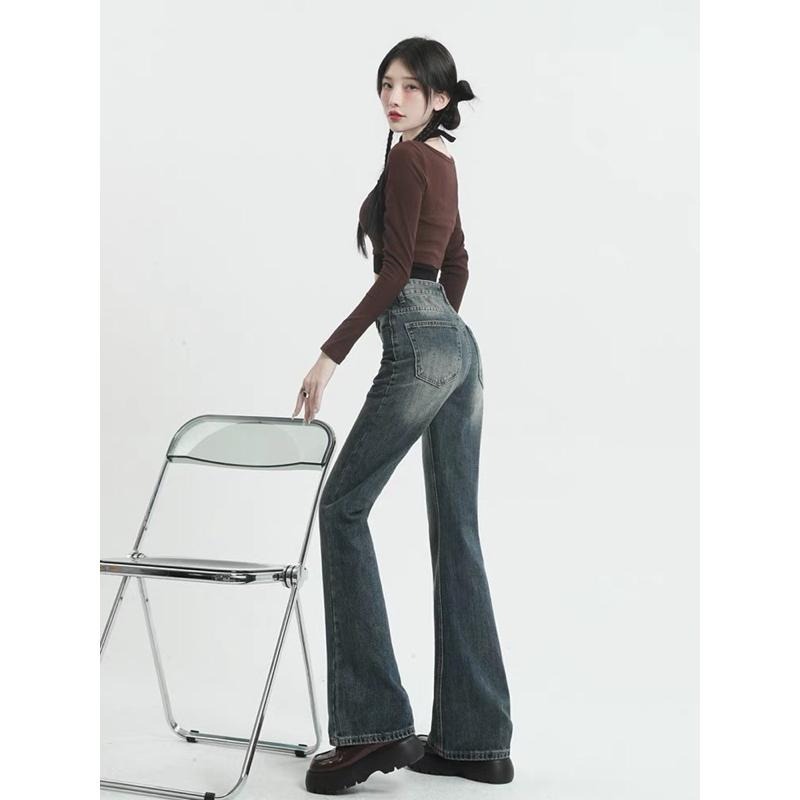 🔥清倉拍賣🔥全現貨 復古藍喇叭牛仔褲-細節圖4