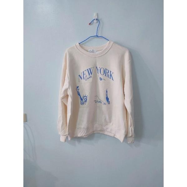 寬鬆印花設計圓領大學T-細節圖2