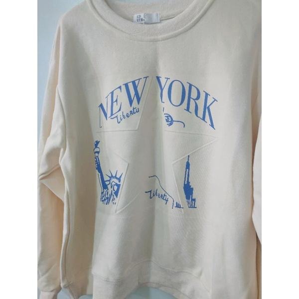 寬鬆印花設計圓領大學T-細節圖4