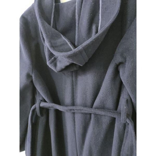 H2O深藍色綁帶大衣-細節圖5