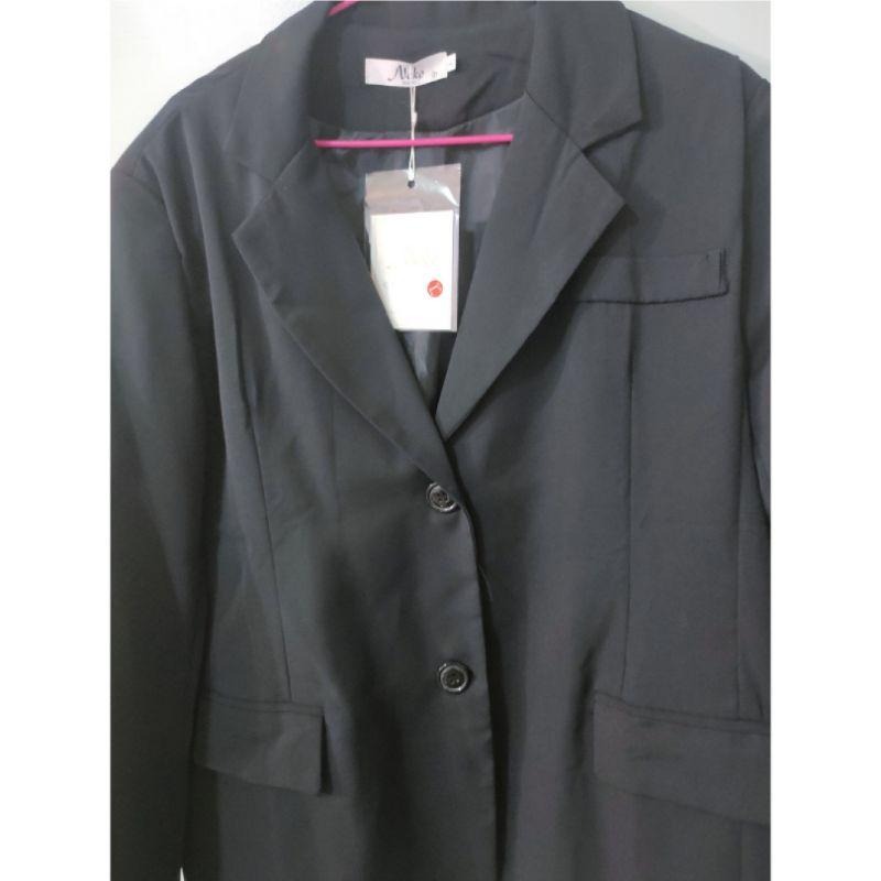 薄款黑色寬鬆西裝外套 L號-細節圖2