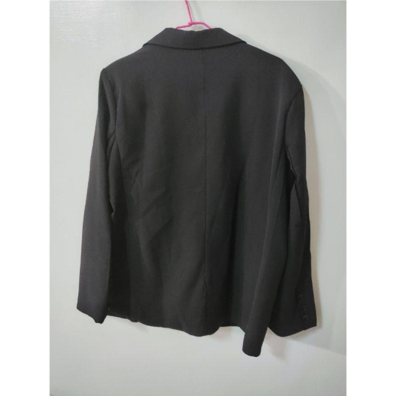 薄款黑色寬鬆西裝外套 L號-細節圖3