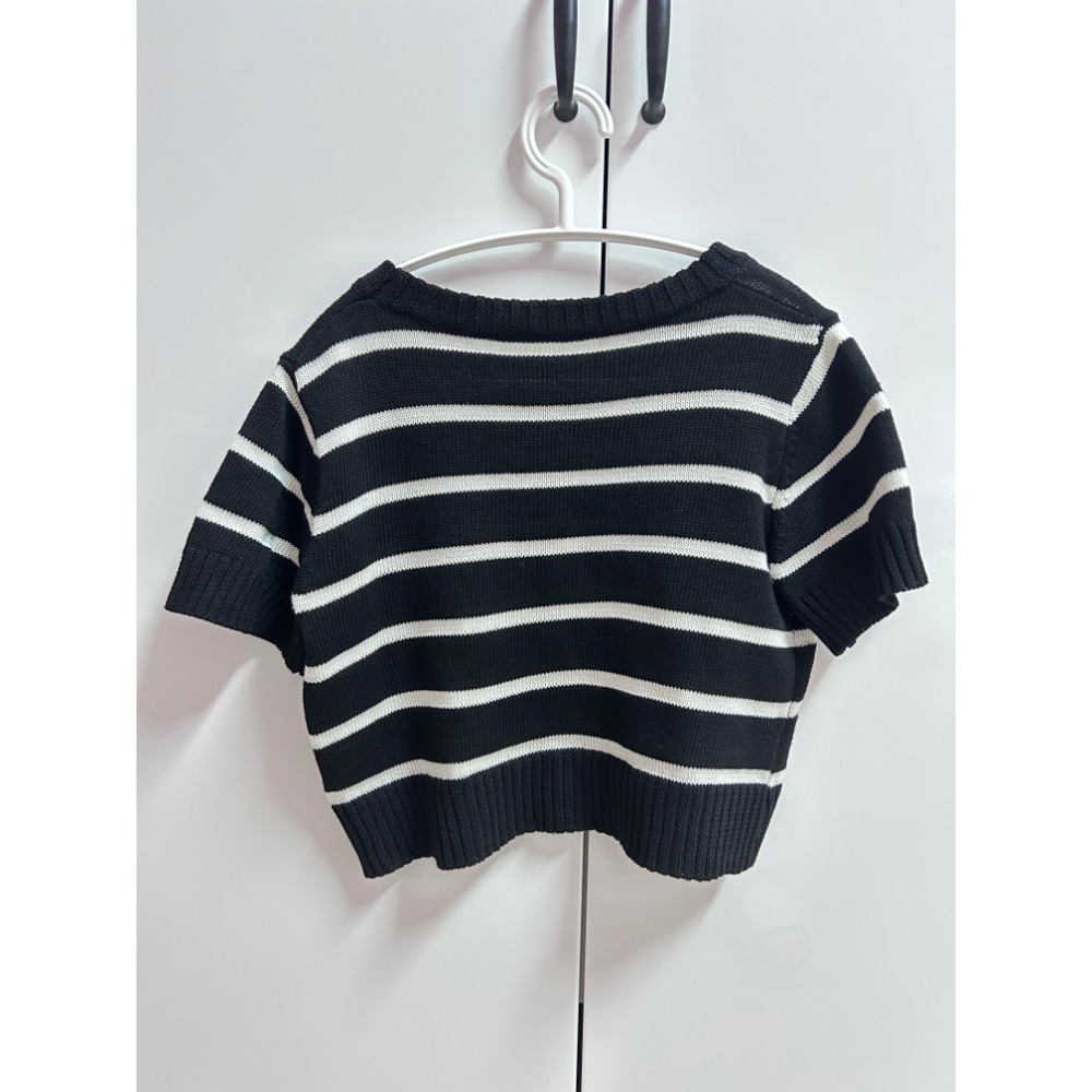 (二手)條紋短版T恤-細節圖2