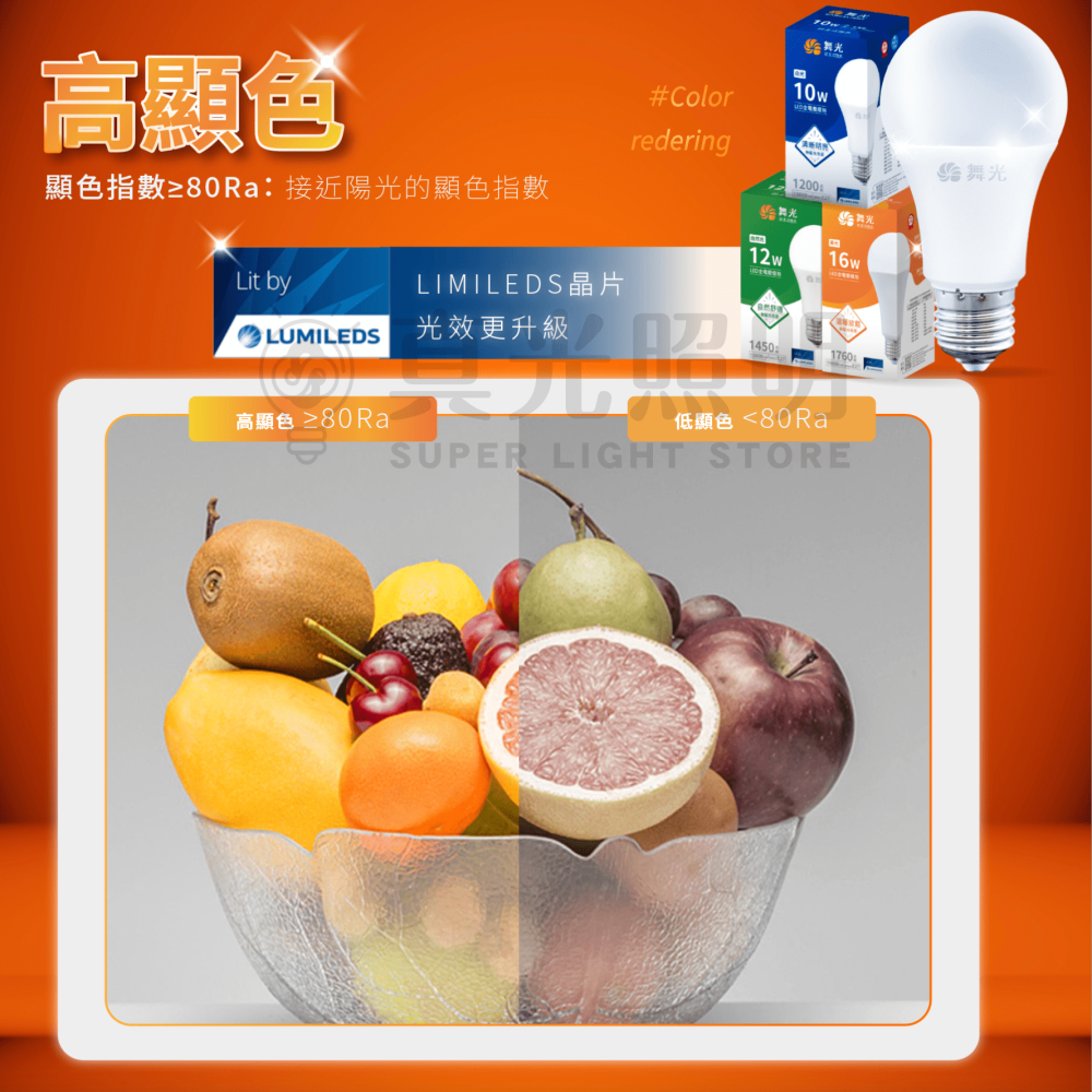 舞光 DANCELIGHT 10W/12W/16W 白光/黃光/自然光 LED球泡 無藍光  燈泡 省電燈泡-細節圖3