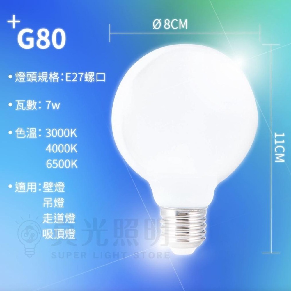 🐲 龍珠燈泡 🔮 /珍珠燈泡  7W G80 / G95 / A60  3色溫自由搭配 🌟柔和奶白外罩🌟 龍珠-細節圖7