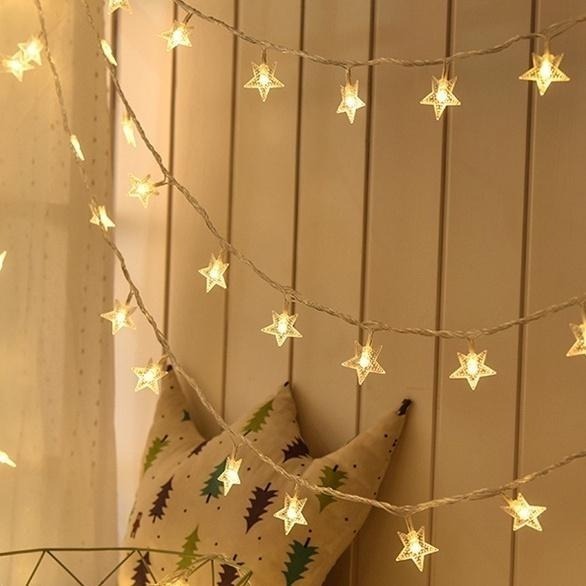 ✨新品🌟 LED燈串 星星燈串 五模式/10米/100燈/插電款 暖白/彩色 聖誕燈 背景裝飾燈 相片燈 求婚佈置燈-細節圖8