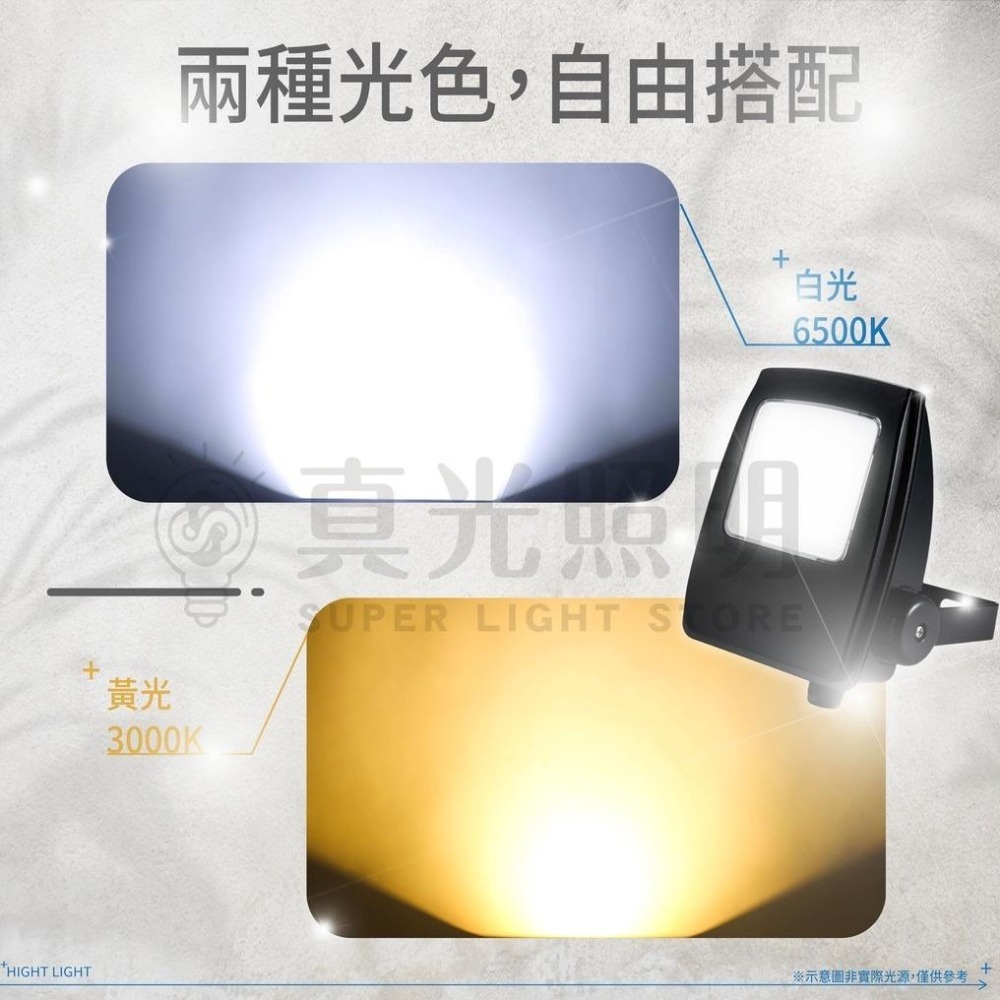 億光 LED 15W/30W/45W/50W 星宇 投光燈 IP65 防水防塵 全電壓 招牌燈 投射燈 戶外燈 白/黃光-細節圖3