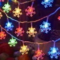🎄聖誕首選🎅🏻 LED燈串 雪花燈串 五模式/10米/100燈/插電款 ✨新品❄️暖白/彩色 背景裝飾燈 相片燈 佈置燈-規格圖1
