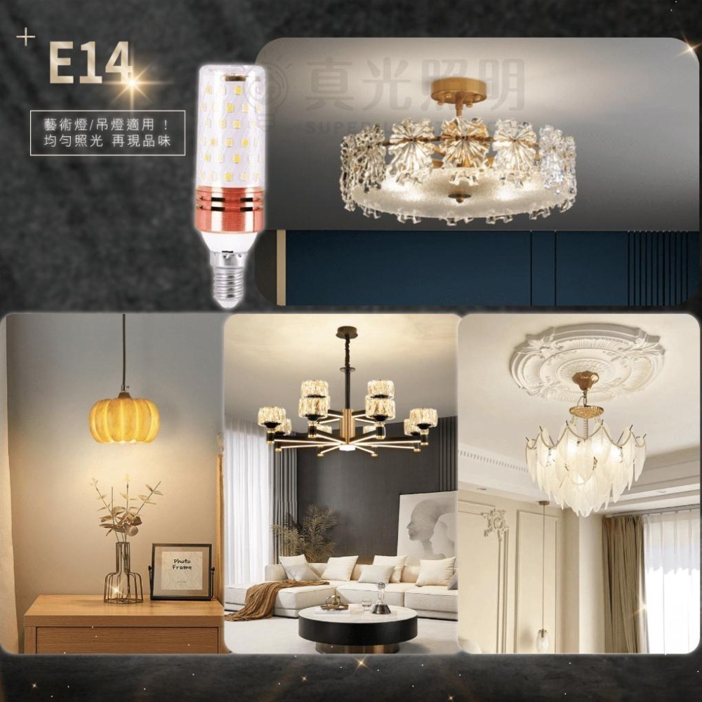 🔥台灣現貨🔥 12w 玉米燈泡 LED燈泡 E27 /E14螺口 節能燈泡 白光/黃光/自然光 藝術燈多種燈款適裝-細節圖4
