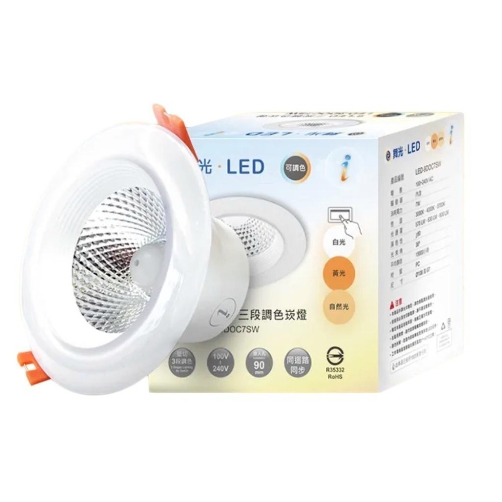 舞光 AI智慧崁燈 支援OK Google 7W  三用崁燈 LED-9DOP7-TWM 聲控／壁切開關／台灣大哥大-細節圖8