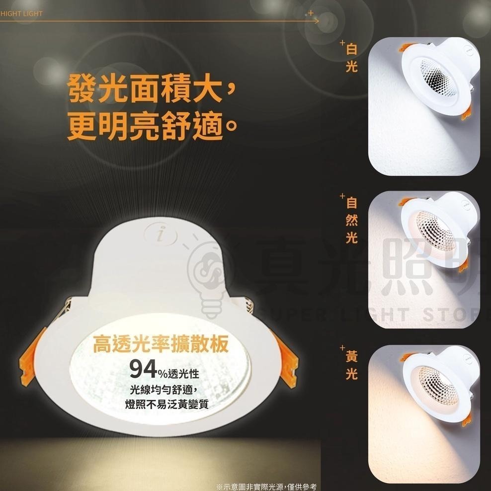 🧡 舞光LED ⚡️ 三段調色晶透崁燈 7W 崁孔9公分/4W 崁孔7公分 壁切 三色崁燈 全電壓-細節圖3