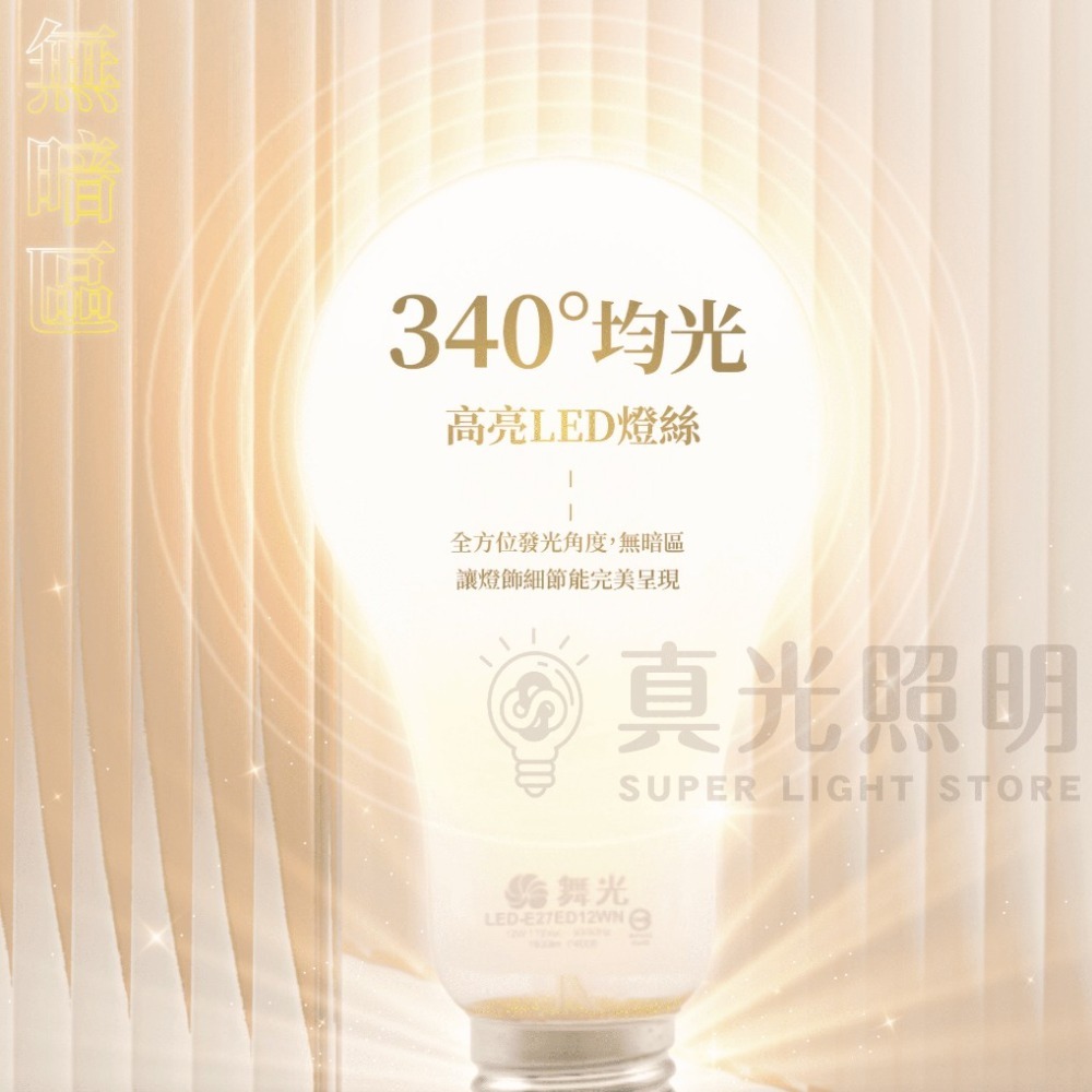 🧡 舞光LED ⚡️ 12W 奶白燈絲燈 🤍 仙女燈 🕯 340°全均光 110V 自然光 簡約時尚 暖色 柔光-細節圖2